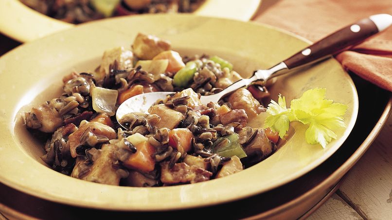 Slow-Cooker Herbed Turkey and Wild Rice Casserole