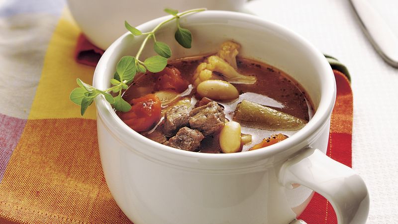 Italian Beef and Bean Soup