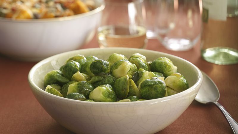 Wine Glazed Brussels Sprouts
