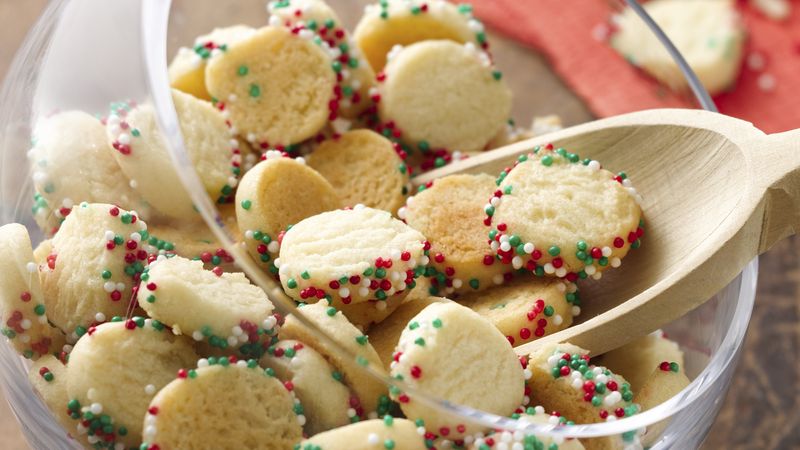 Mini Christmas Confetti Sugar Cookies