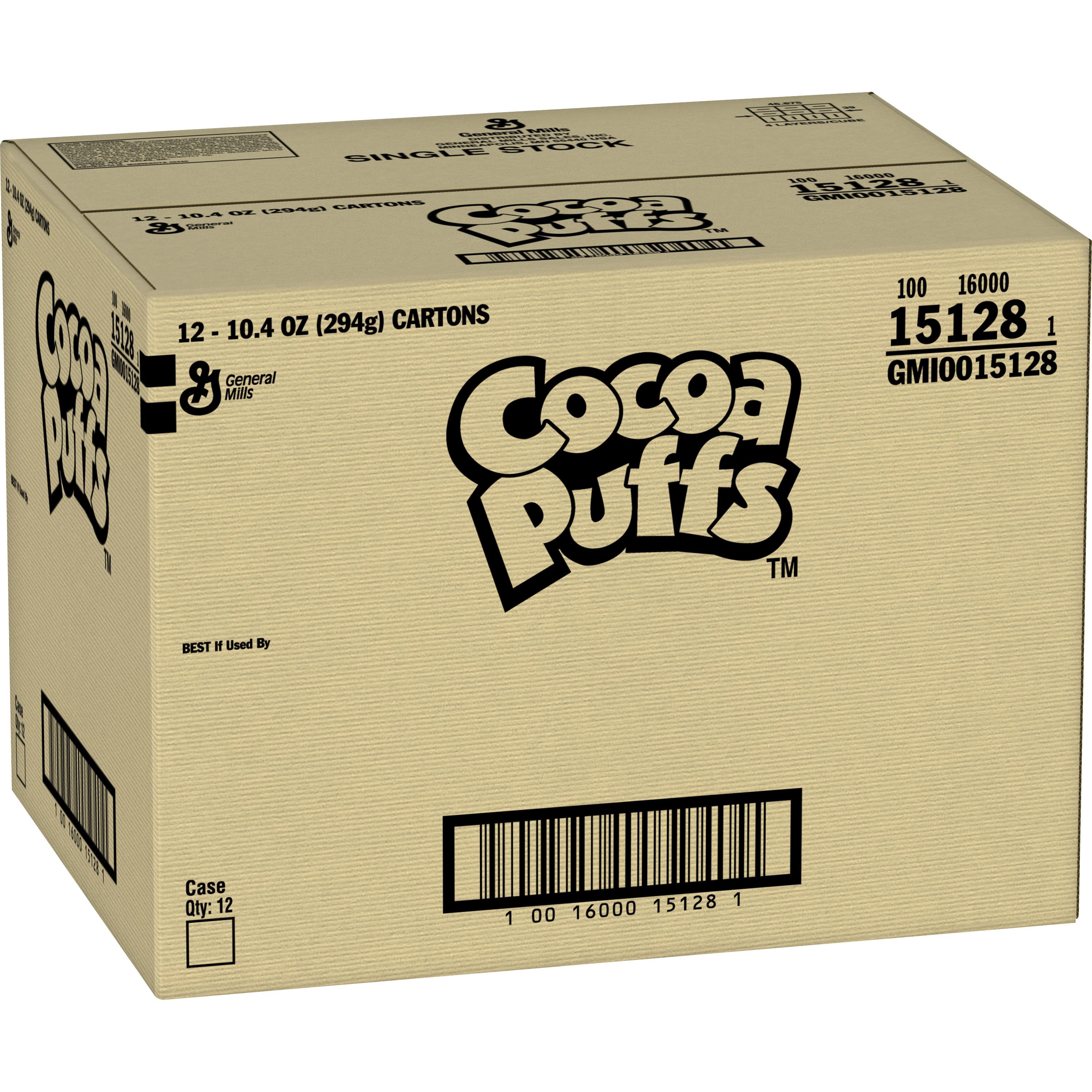 Case - Left Front 3D Cocoa Puffs Cereal Box (12 ct) 10.4 oz